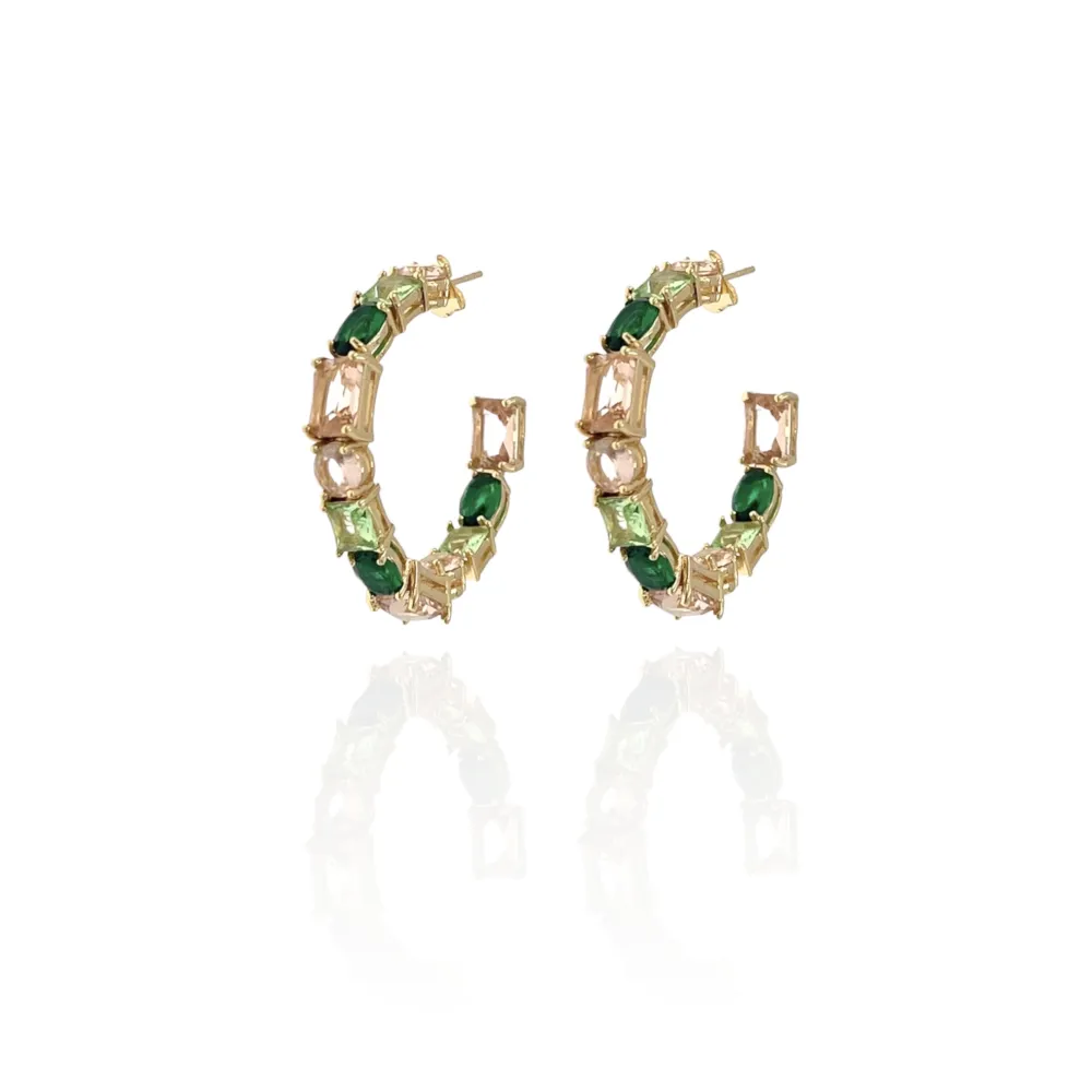 Cerchio con Pietra Zirconia-Orecchini con Zirconia - OMZ-103-AA740E