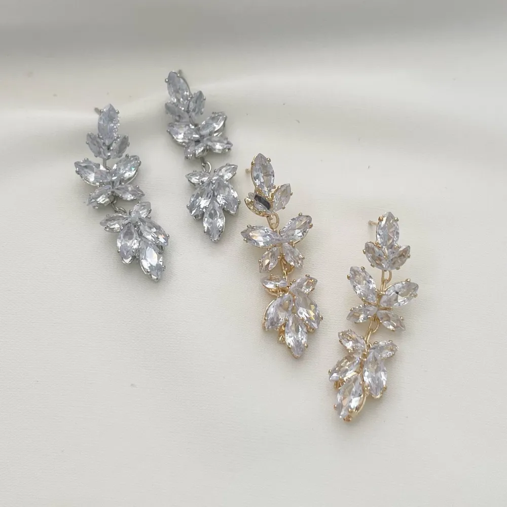 Fiore Pendente-Orecchini con Zirconia - OMZ-416-L17