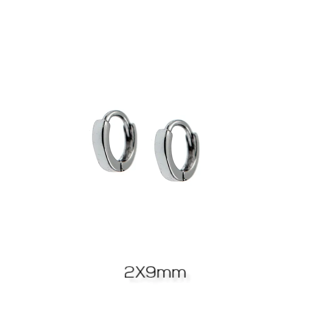 OMZ7261-Liscio 2x9mm - Orecchini a Cerchio - OMZ7261-Liscio 2x9mm - Orecchini a Cerchio