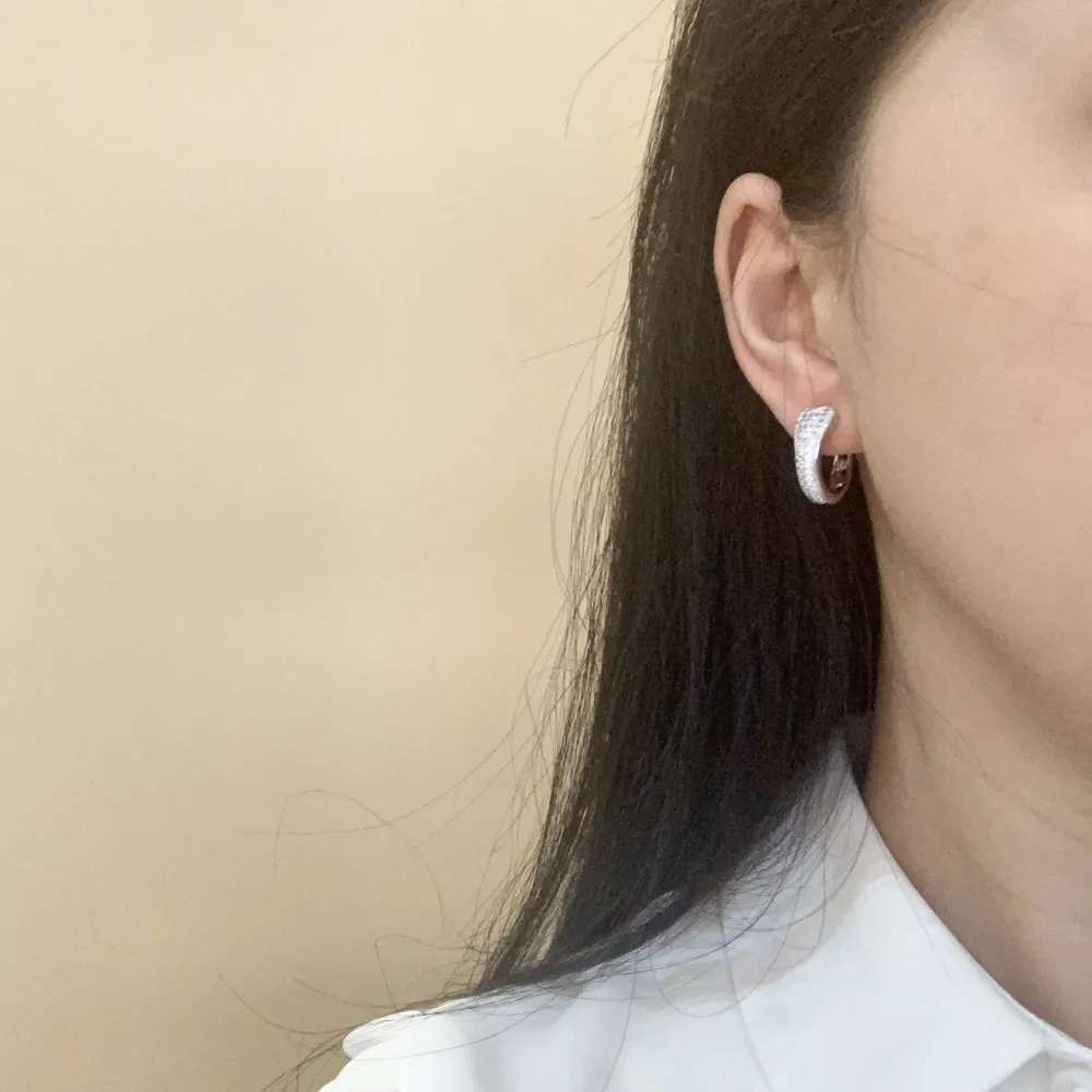 OMZ7278-Zirconi 5x20mm - Orecchini a Cerchio - OMZ7278-Zirconi 5x20mm - Orecchini a Cerchio