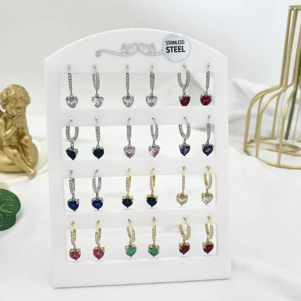 Punto Luce Cuore-12Paia Orecchini in Acciaio - OPA-103-AA2346E