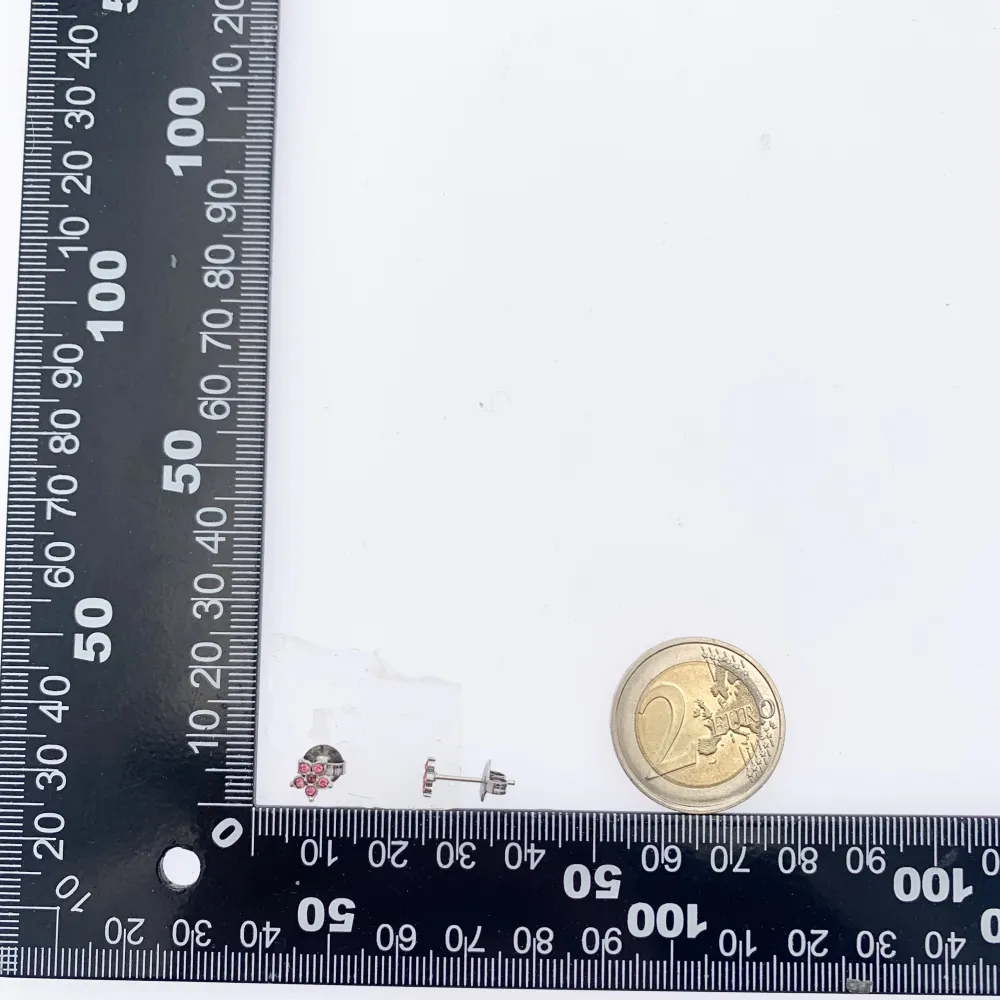 Fiore con Zirconia-12Paia Orecchini a Lobo in Acciaio - OPA-103-AA2554E