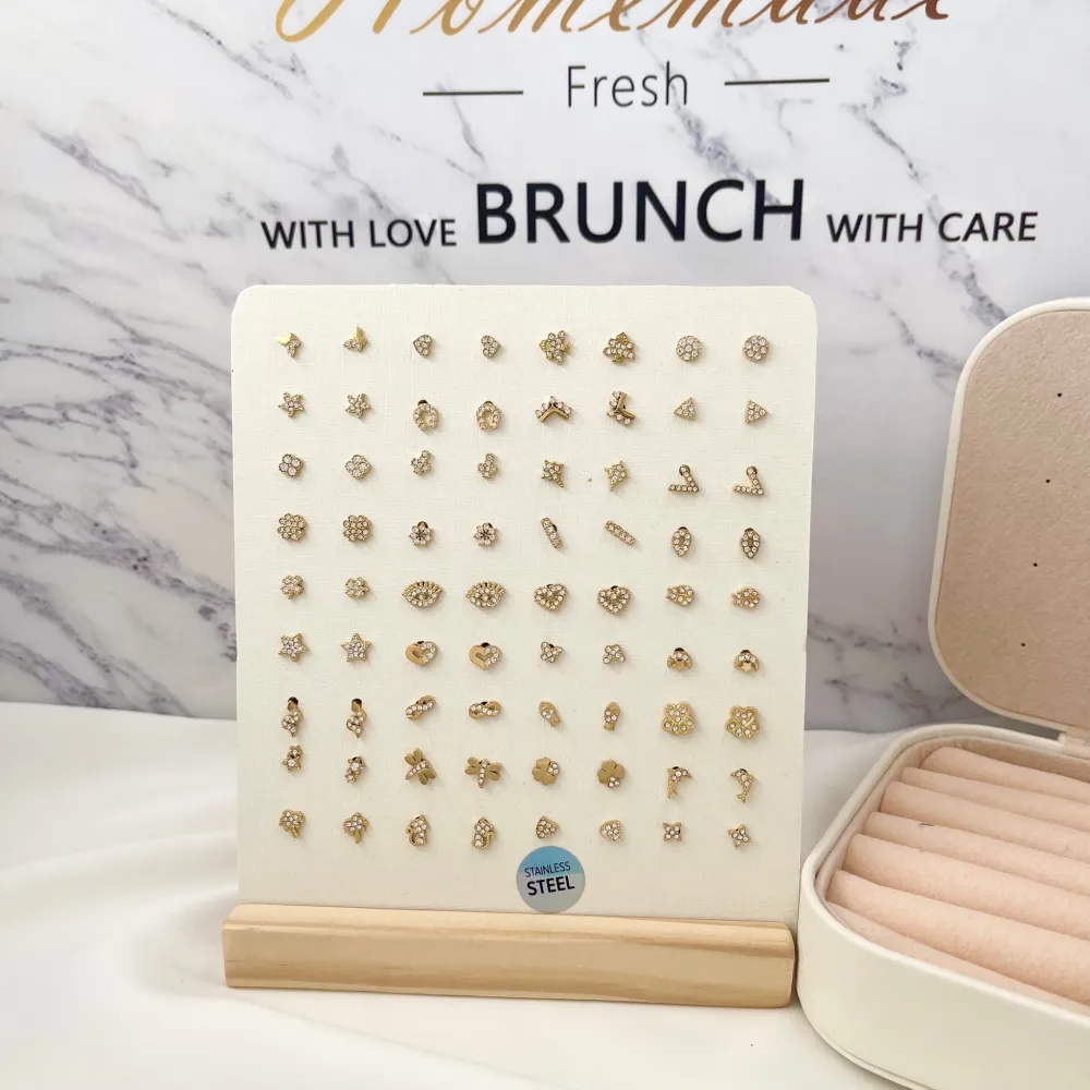 Orecchini a lobo Soggetti Mix-36 Paia Orecchini in Acciaio con - OPA-103-AA743ET