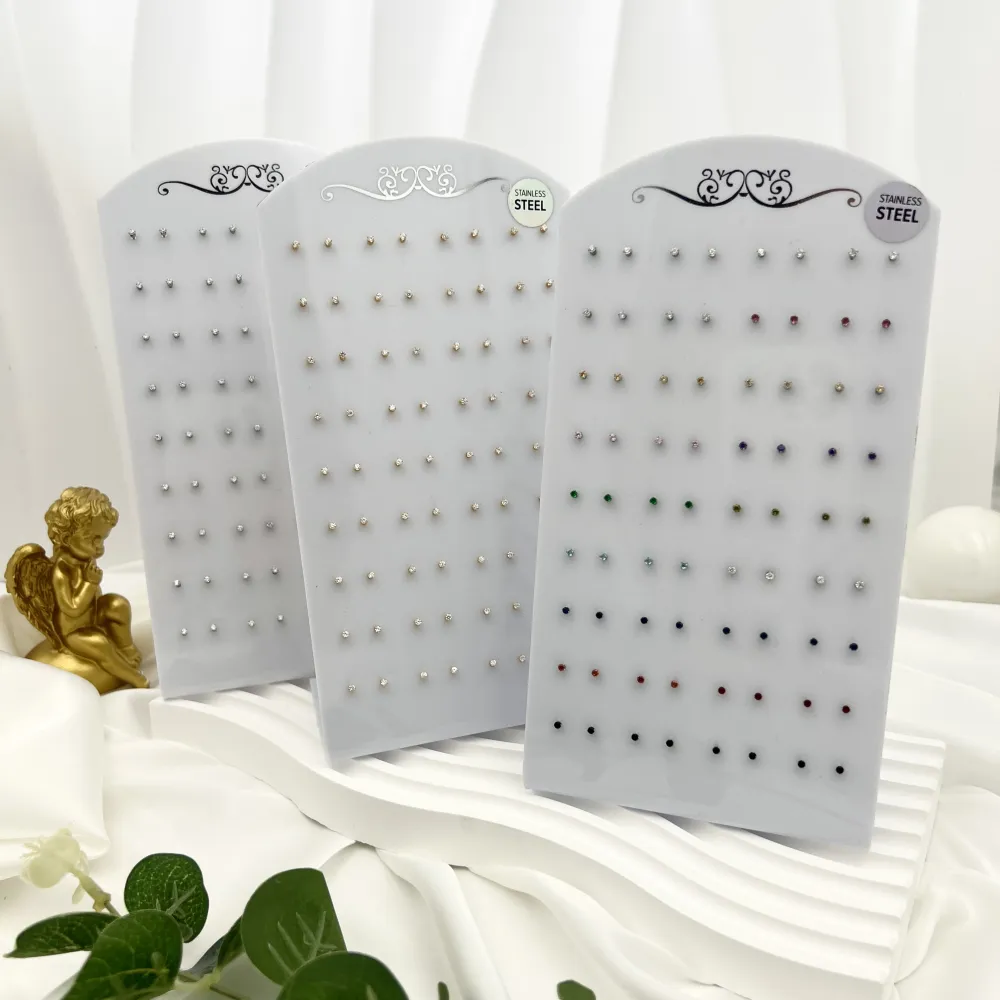 Punto Luce 2mm 6Griffe-36Paia Orecchini in Acciaio - OPA-107-114 2mm