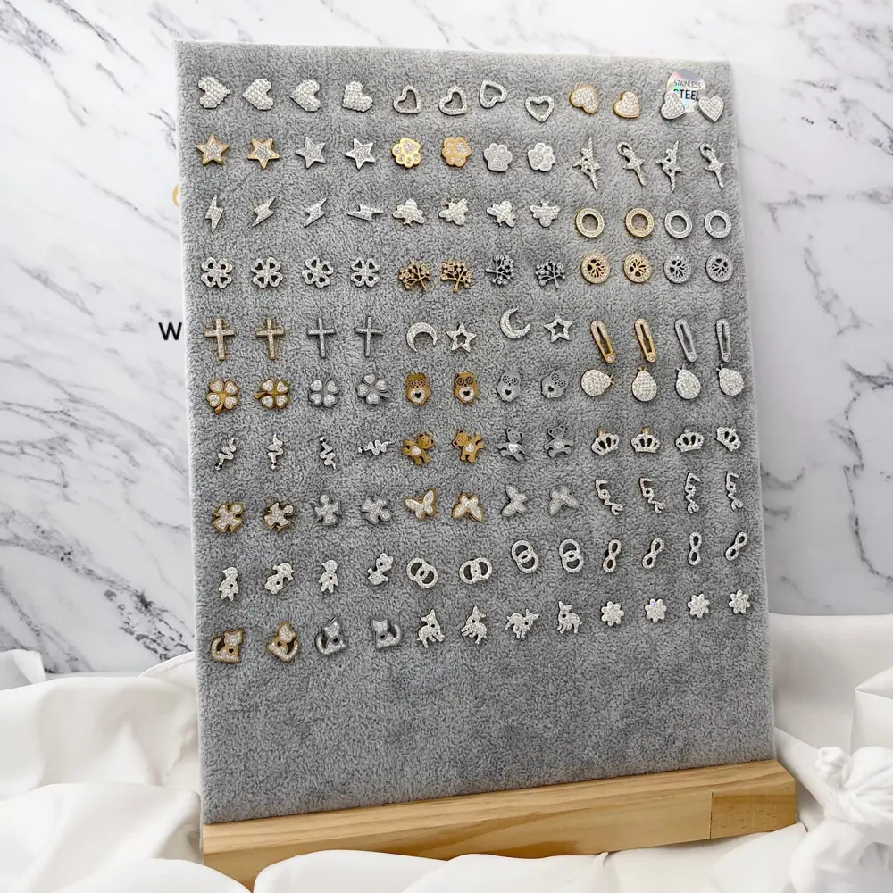 Orecchini a lobo Soggetti Mix-60 Paia Orecchini in Acciaio - OPA-413-966