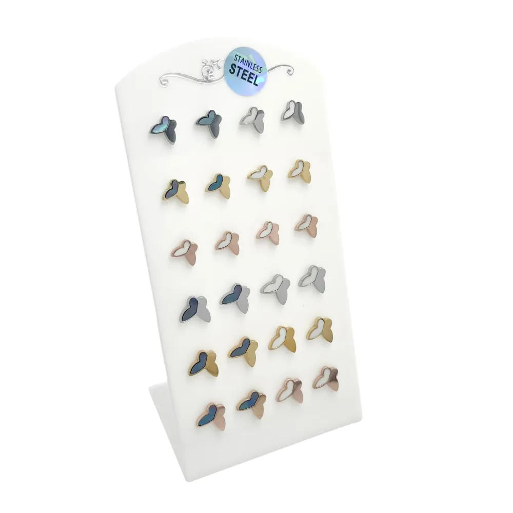 Farfalla-12Paia Orecchini a lobo in Acciaio - OPA-450-201