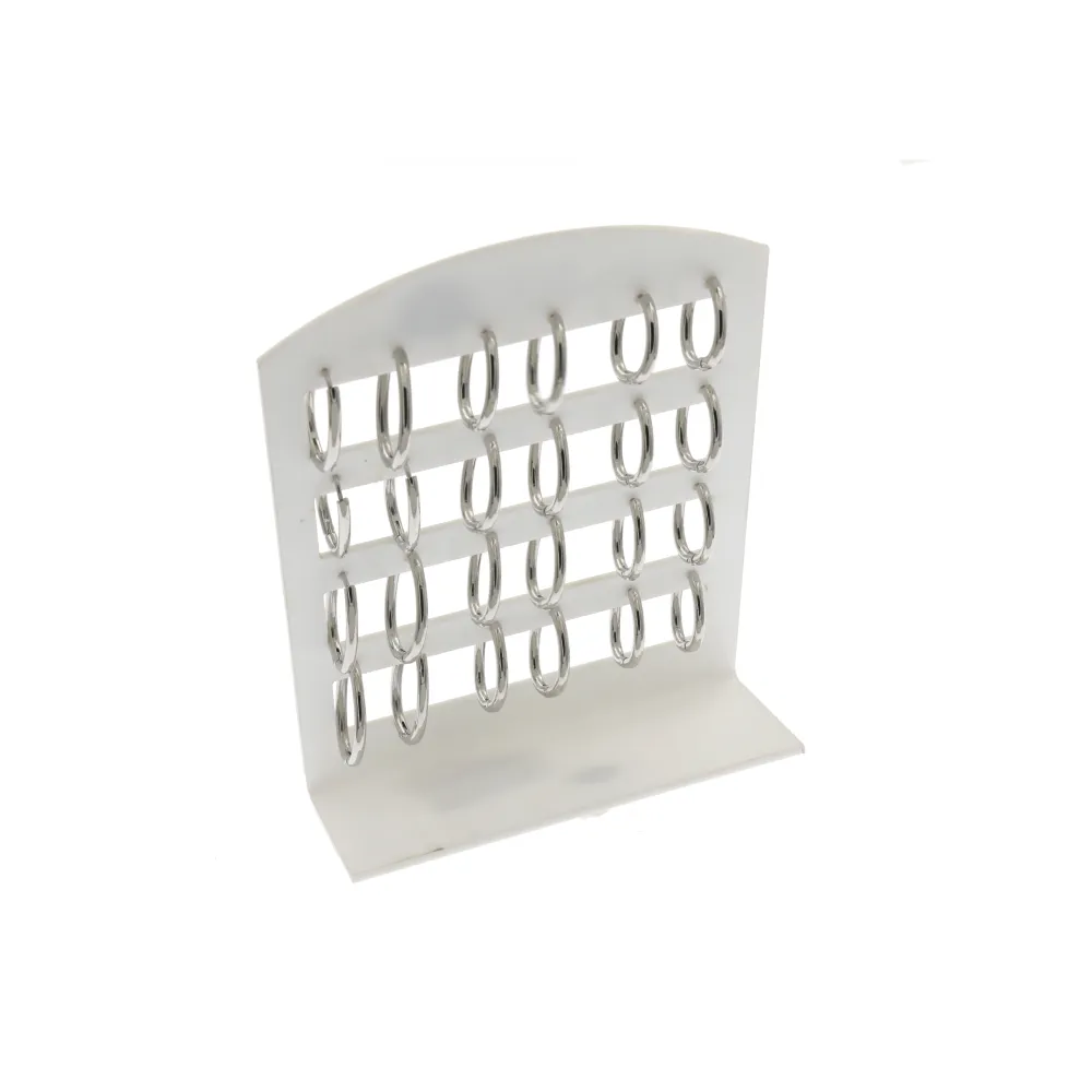 OPA5981-Cerchio Goccia - 12 Paia Orecchini in Acciaio - OPA450-236-Cerchio Goccia - 12 Paia Orecchini in Acciaio