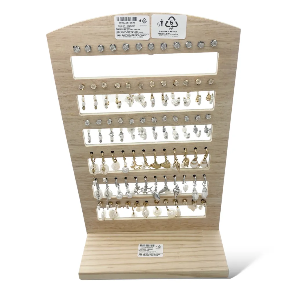 Perla-36 Paia Orecchini a lobo in Acciaio - OPA-732-371