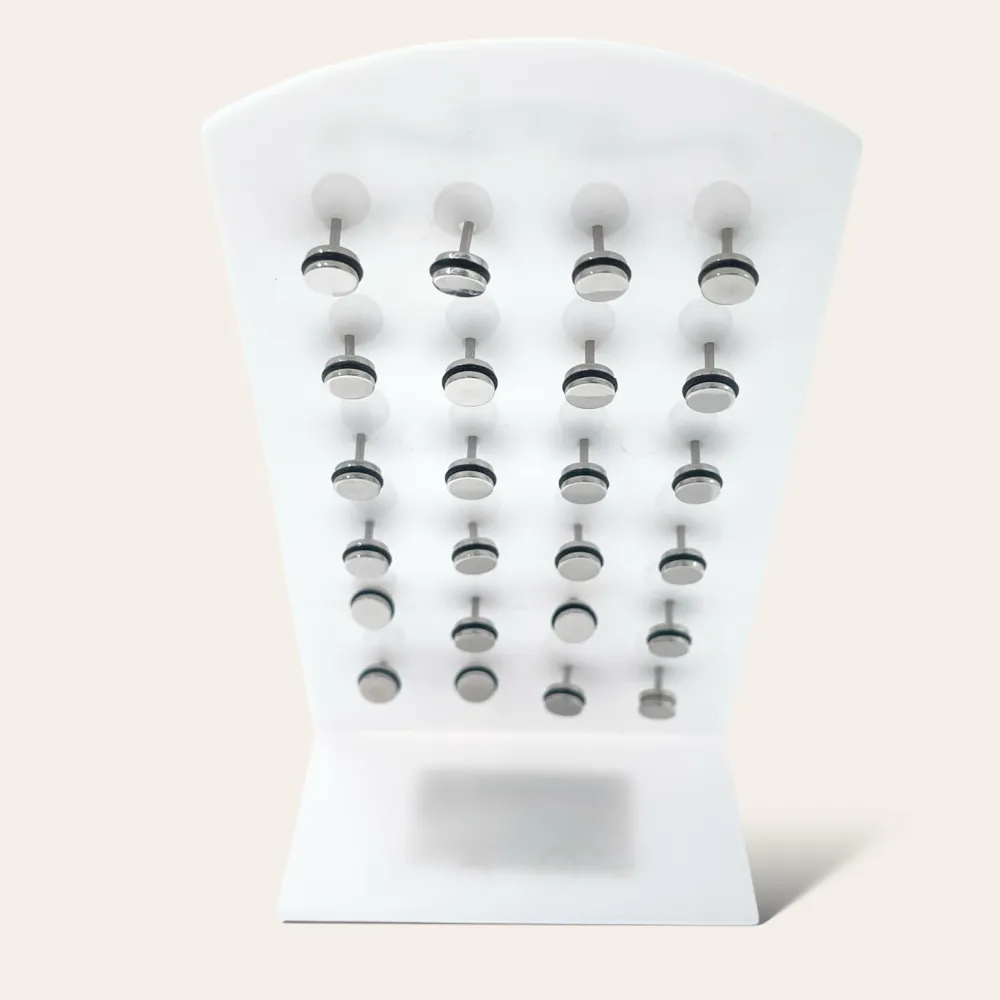 Mix Soggetti-12 Paia Orecchini in Acciaio - OPA-751-03