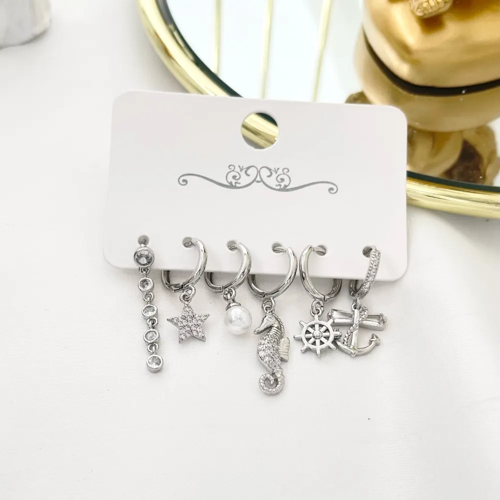 Mare Stella Cavalucci Marino-Set 6pz Orecchini - OPM-520-L38