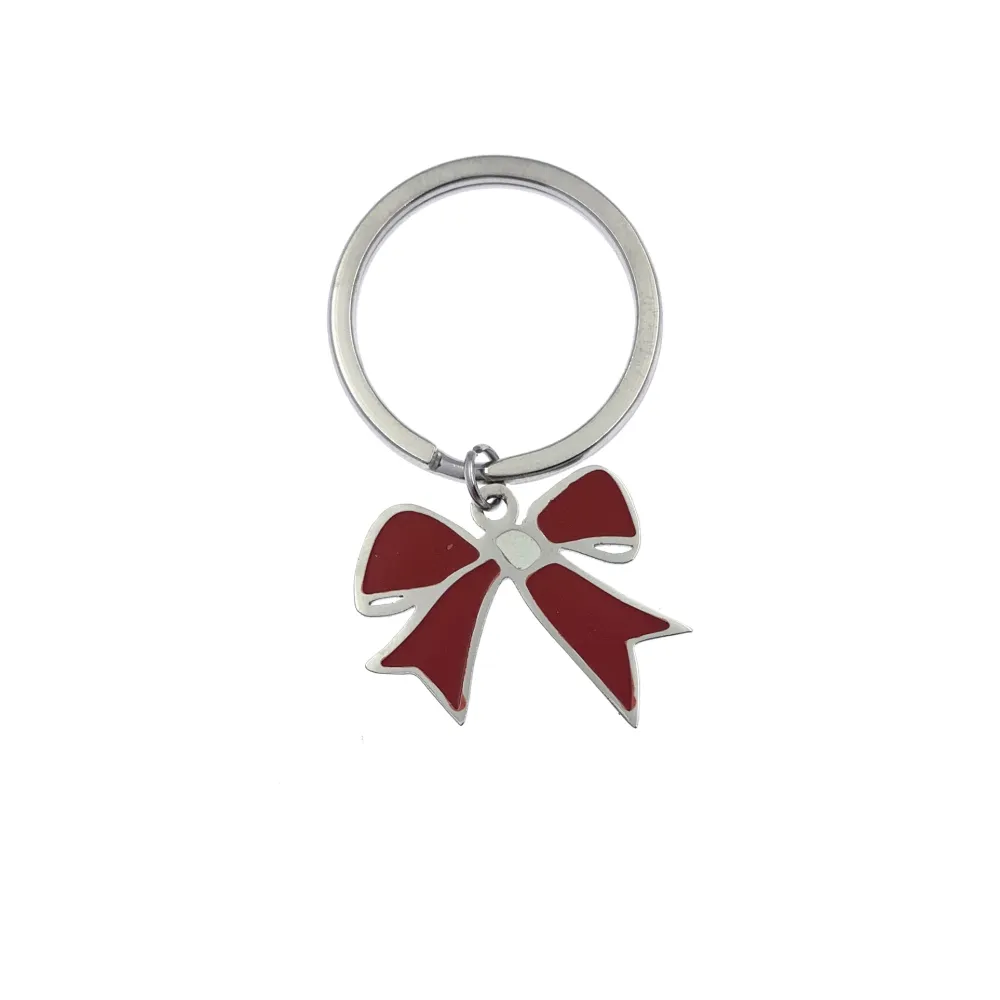 PKA7511-Fiocco Smaltato Portachiavi in Acciaio - PKA-104-A99