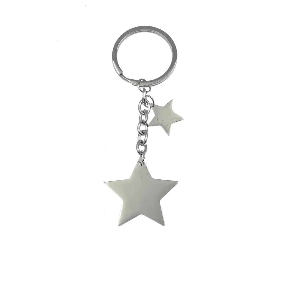 PKA74790-Stella Liscio- Portachiavi in Acciaio - PKA413-574