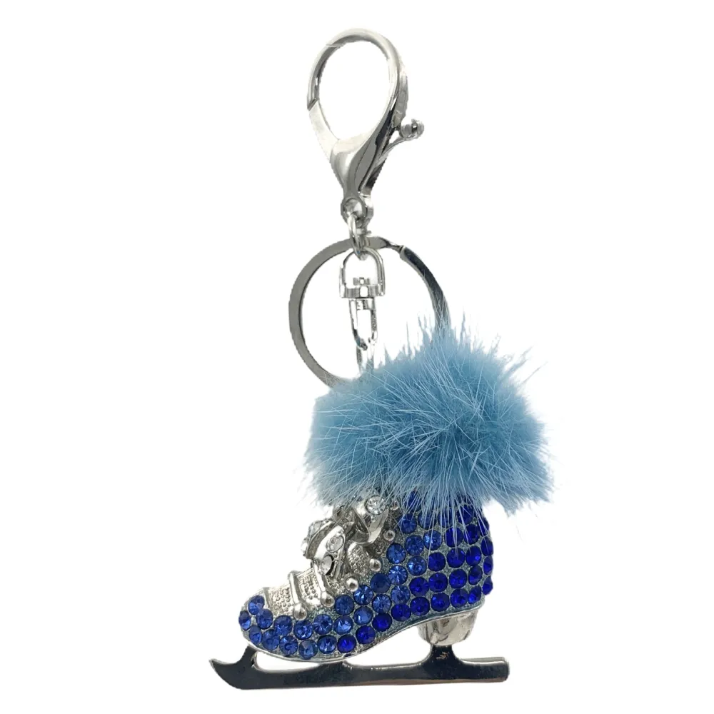 PKC6040-Pattine da Ghiaccio con Ponpon- Portachiave - PKC6040-Pattine da Ghiaccio con Ponpon- Portachiave