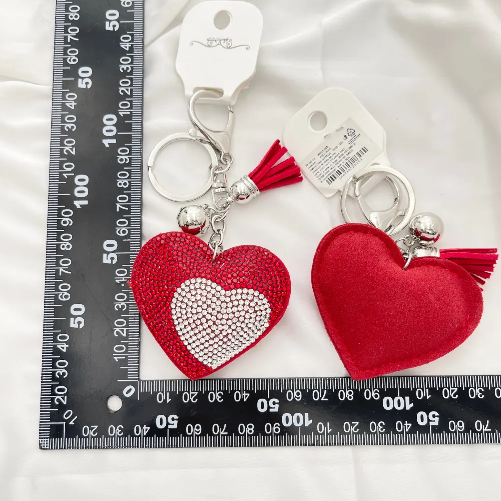 Mix Cuore Rosso-Portachiavi Similpelle e Strass - PKM-146-164