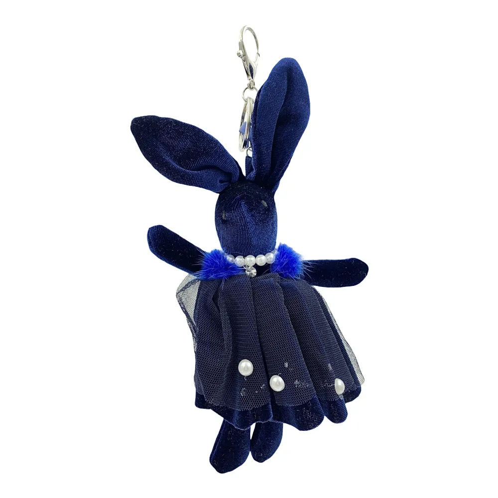 PKM6263-Coniglio Velluto-12Pz Portachiavi Misti - PKM6263-Coniglio Velluto-12Pz Portachiavi Misti