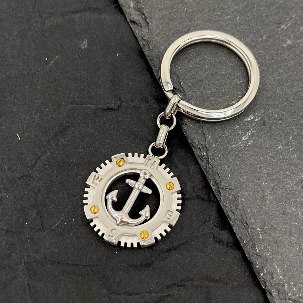 Ancora-Portachiavi da Uomo in Acciaio - PKU-600-H298