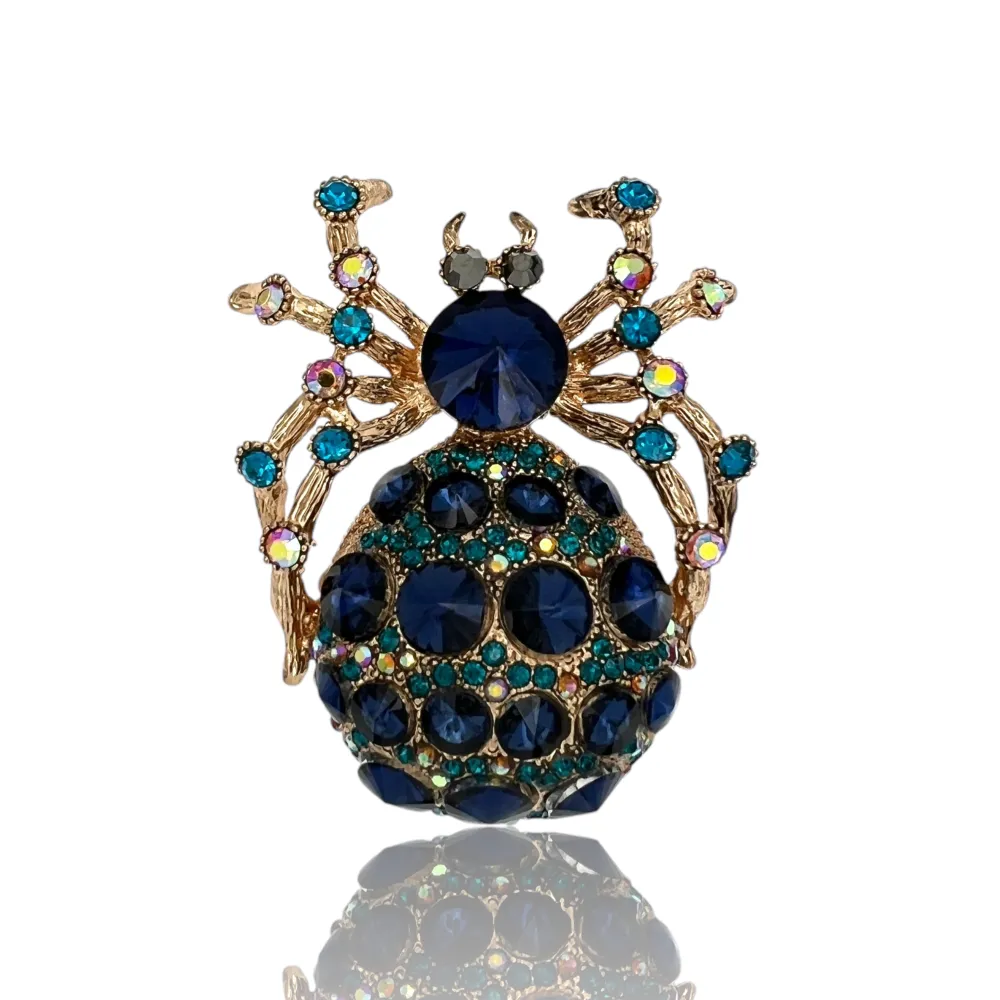 Ragno Grande-Spilla in Metallo e Strass - SPM-312-371