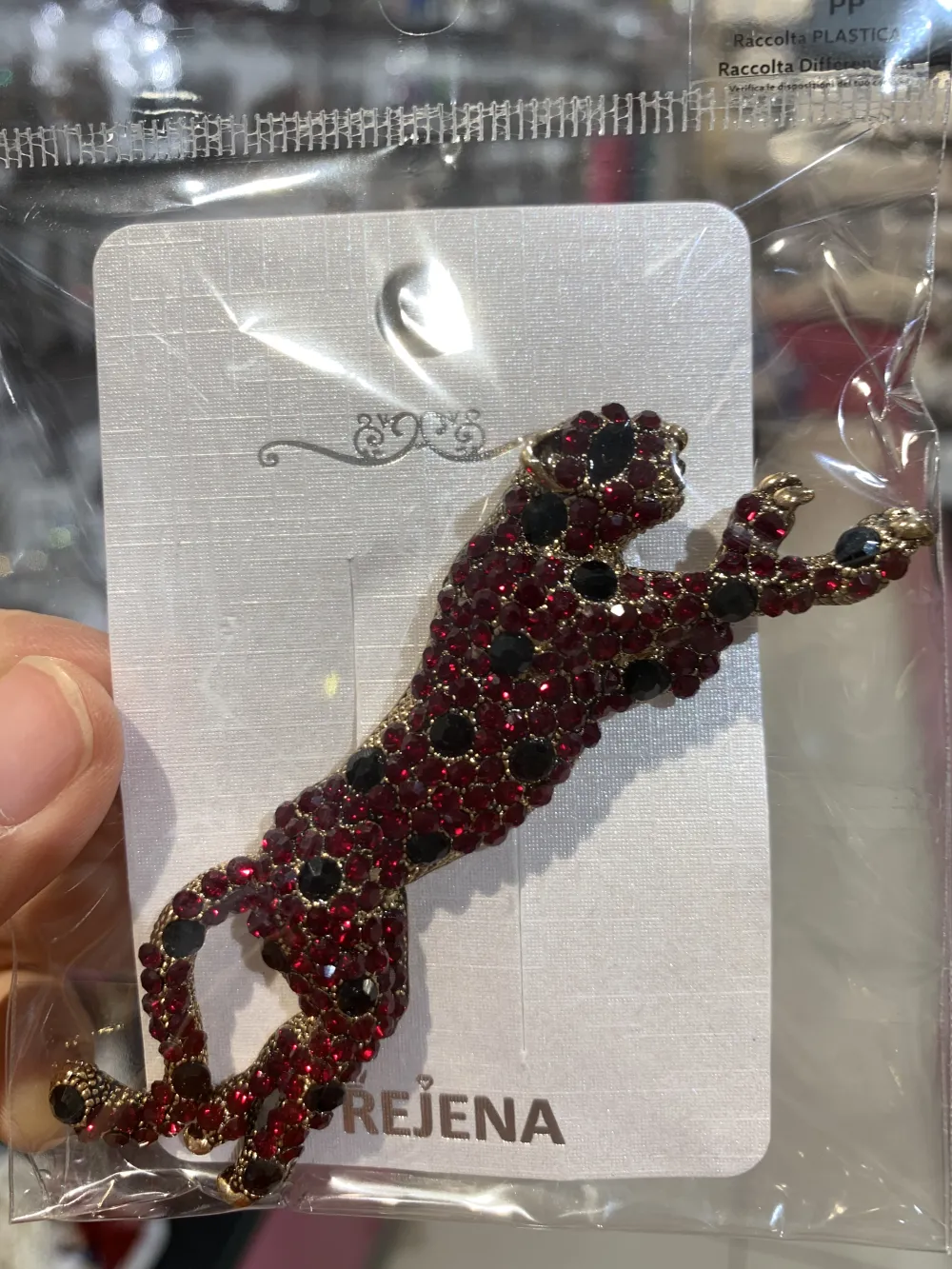 Pantera-Spilla con Strass - SPM-321-179