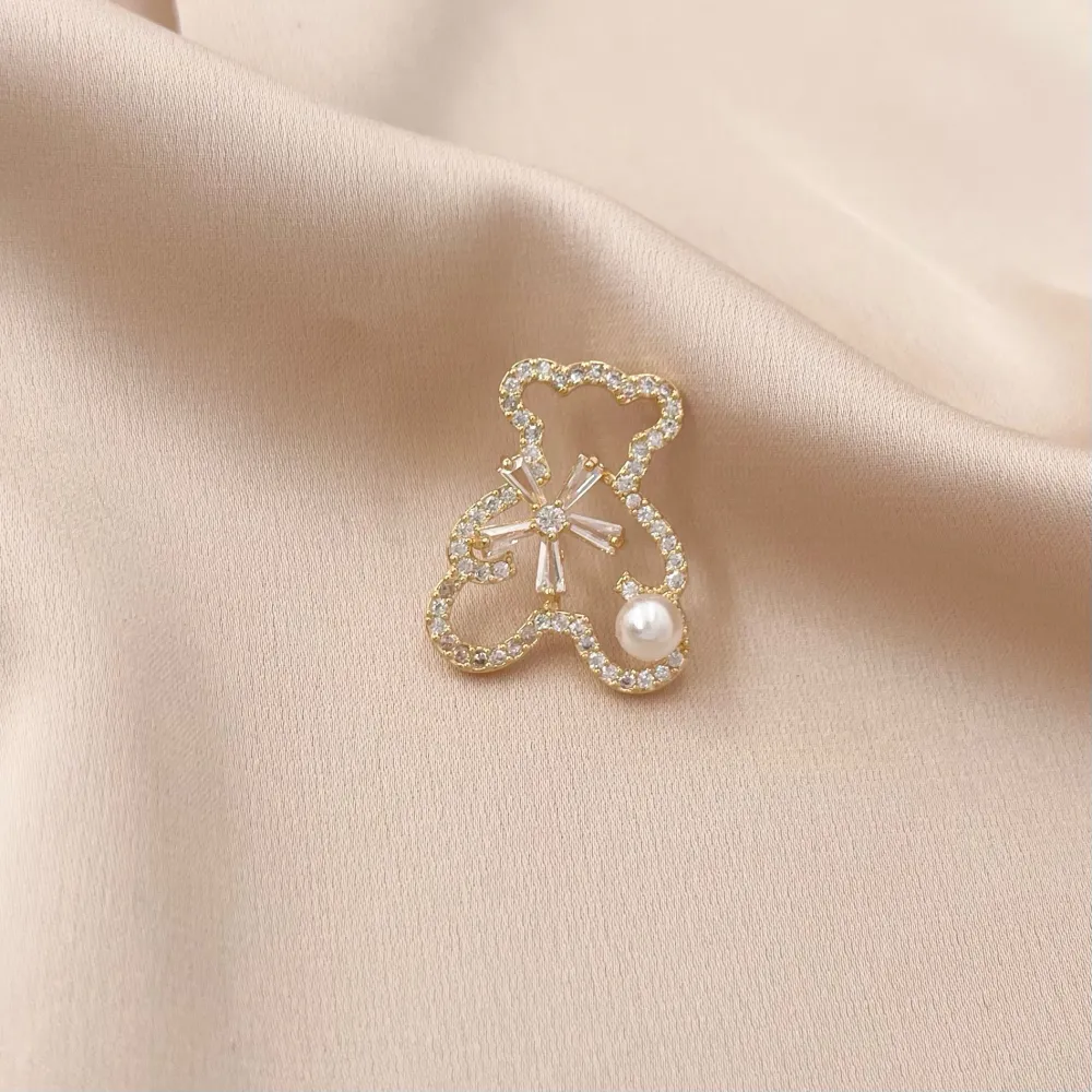 Orsetto-Spilla Piccola con Zirconia - SPM-506-188