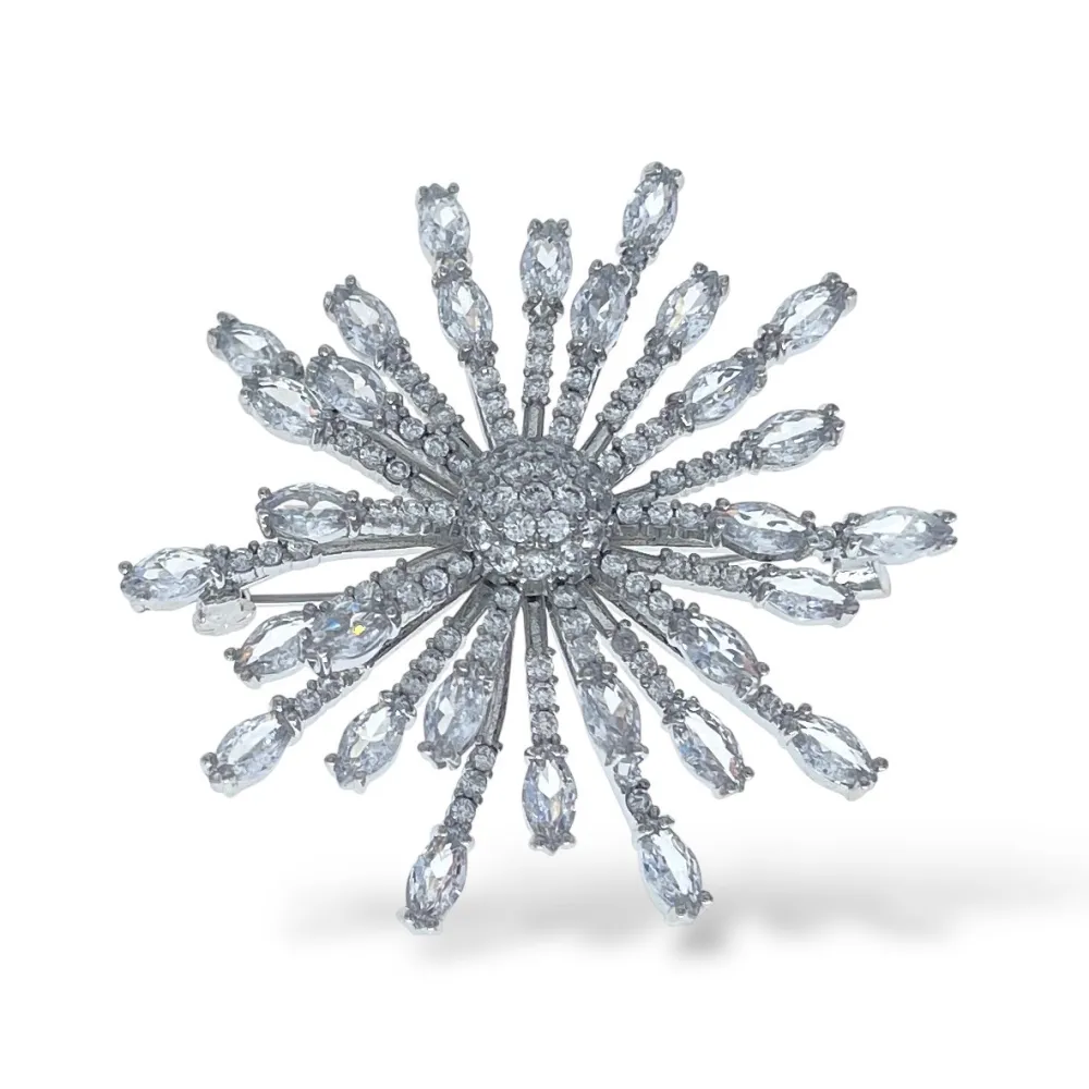 Fiocco di Neve-Spilla con Zirconia - SPM-506-269