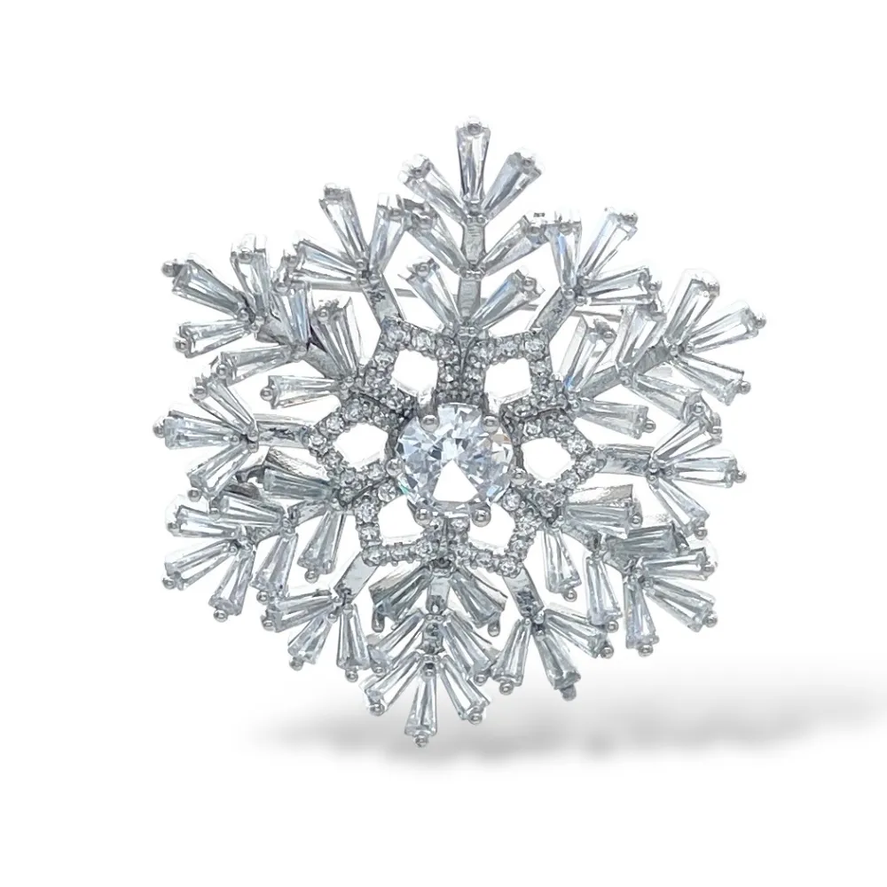 Fiocco di Neve-Spilla con Zirconia - SPM-506-271