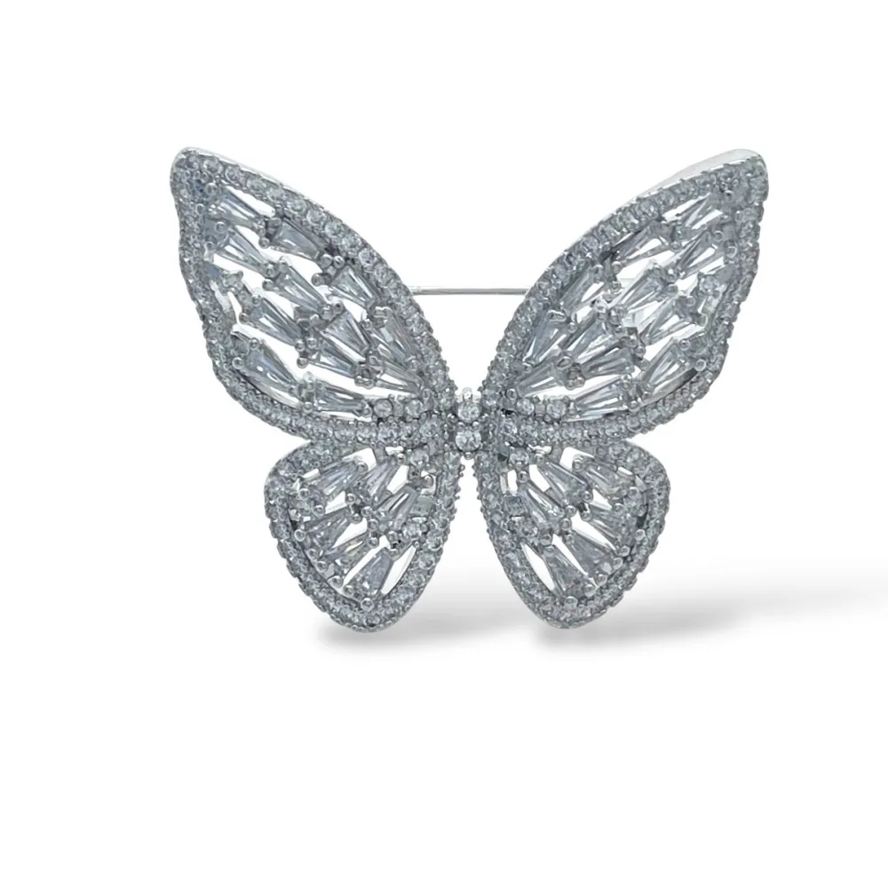 Farfalla  -Spilla con Zirconia - SPM-506-285