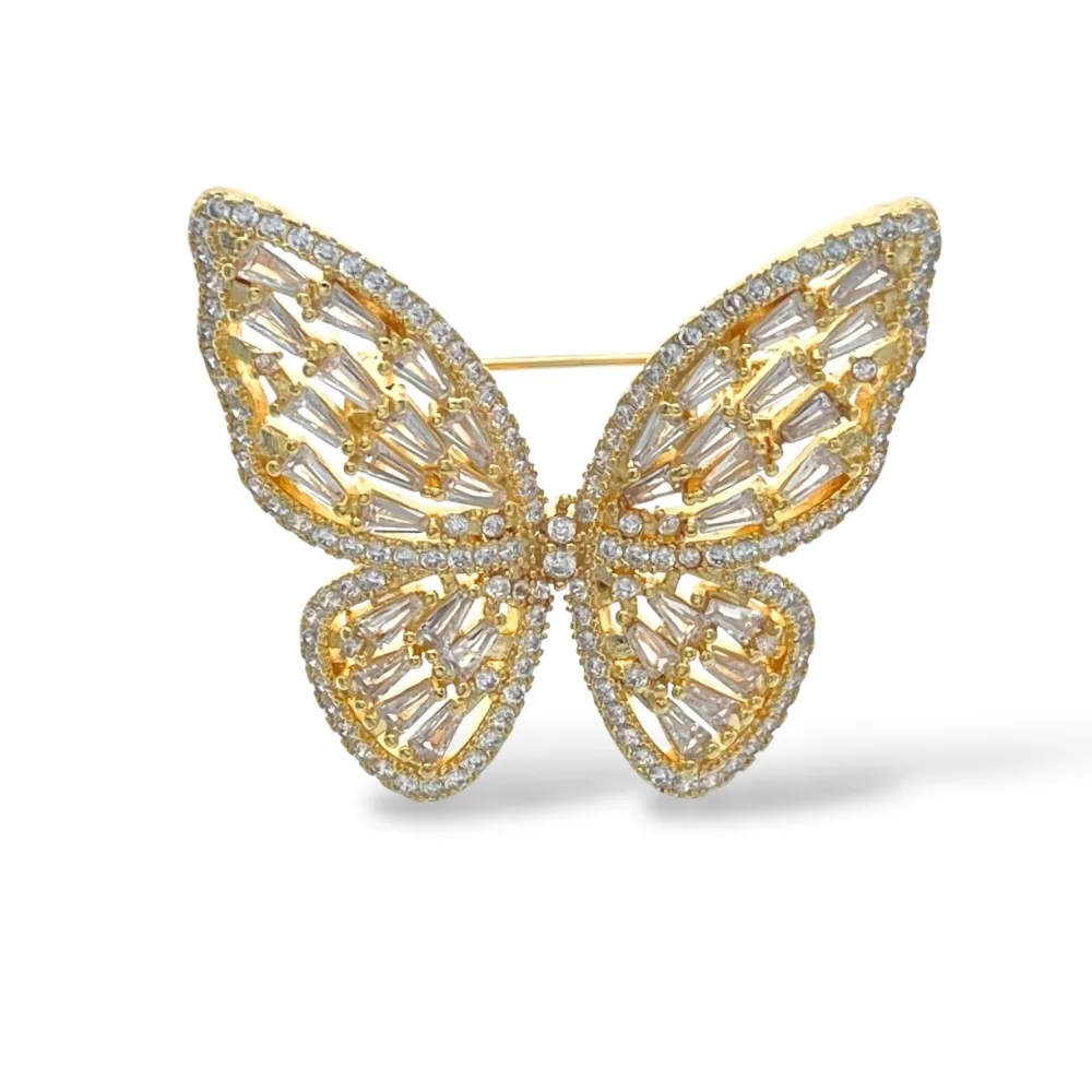 Farfalla  -Spilla con Zirconia - SPM-506-285