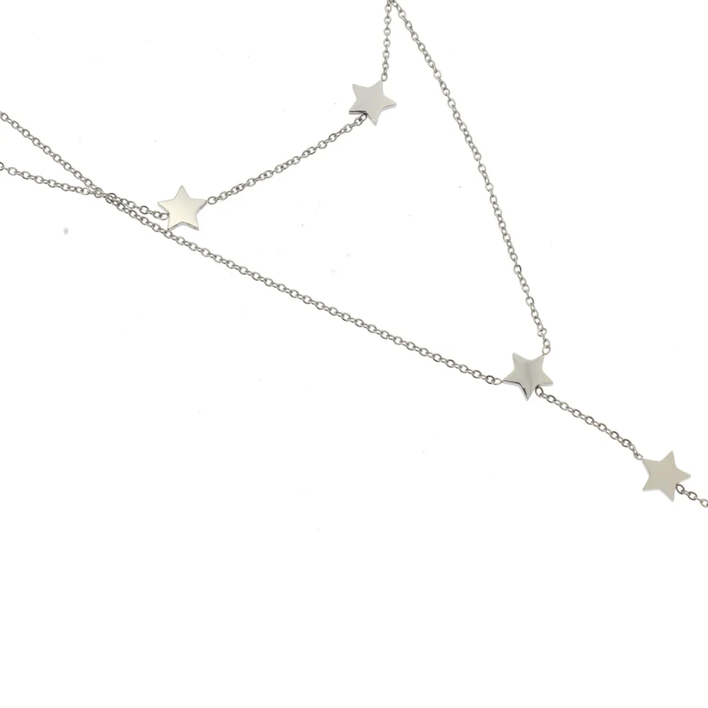 Stelline 3170 - Collana Lunga in Acciaio - Stelline 3170 - Collana Lunga in Acciaio