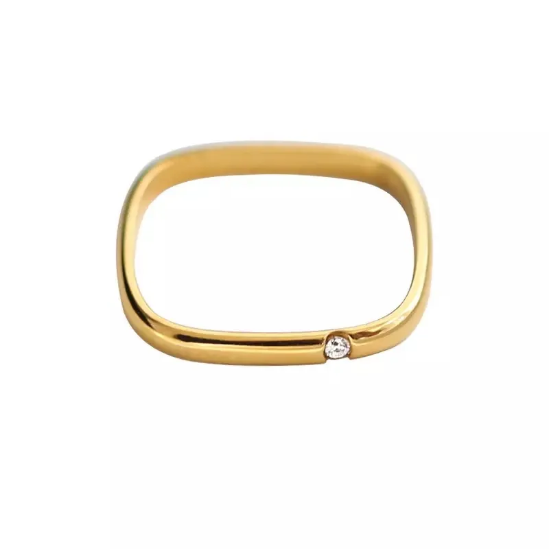 Fedine Quadrato con P.Luce-120Pz Anelli in Acciaio con Misura - AAM-413-335