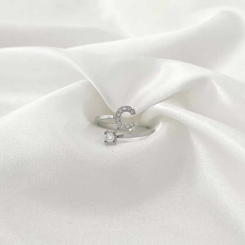 Iniziale-60 pz Anelli in Acciaio - AAR-103-AA358R