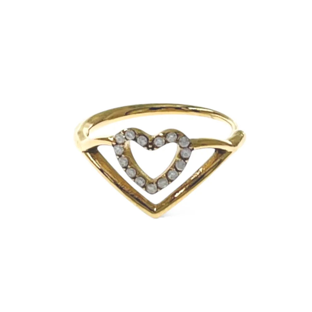 Cuore Vuoto  -Anello Regolabile in Acciaio - AAR-103-AA4244R