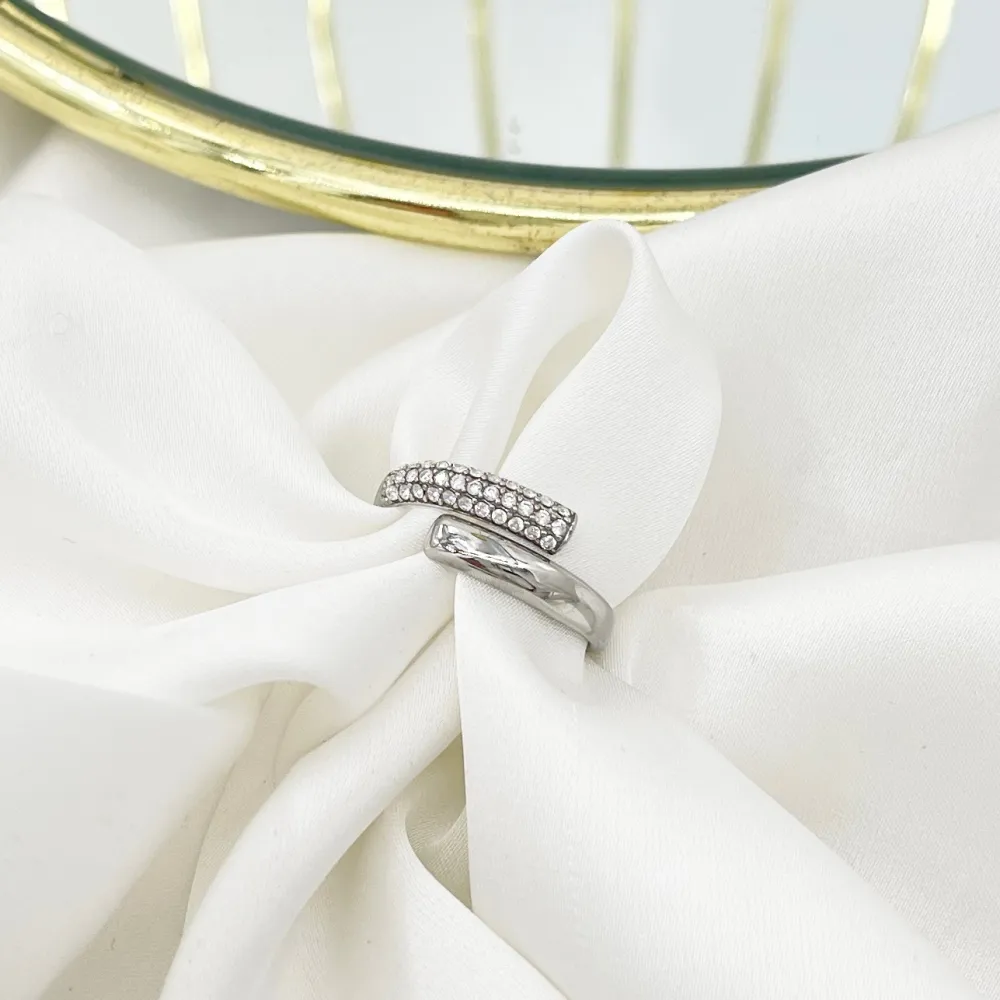 Semplice -Anello Regolabile in Acciaio - AAR-103-AA5169R