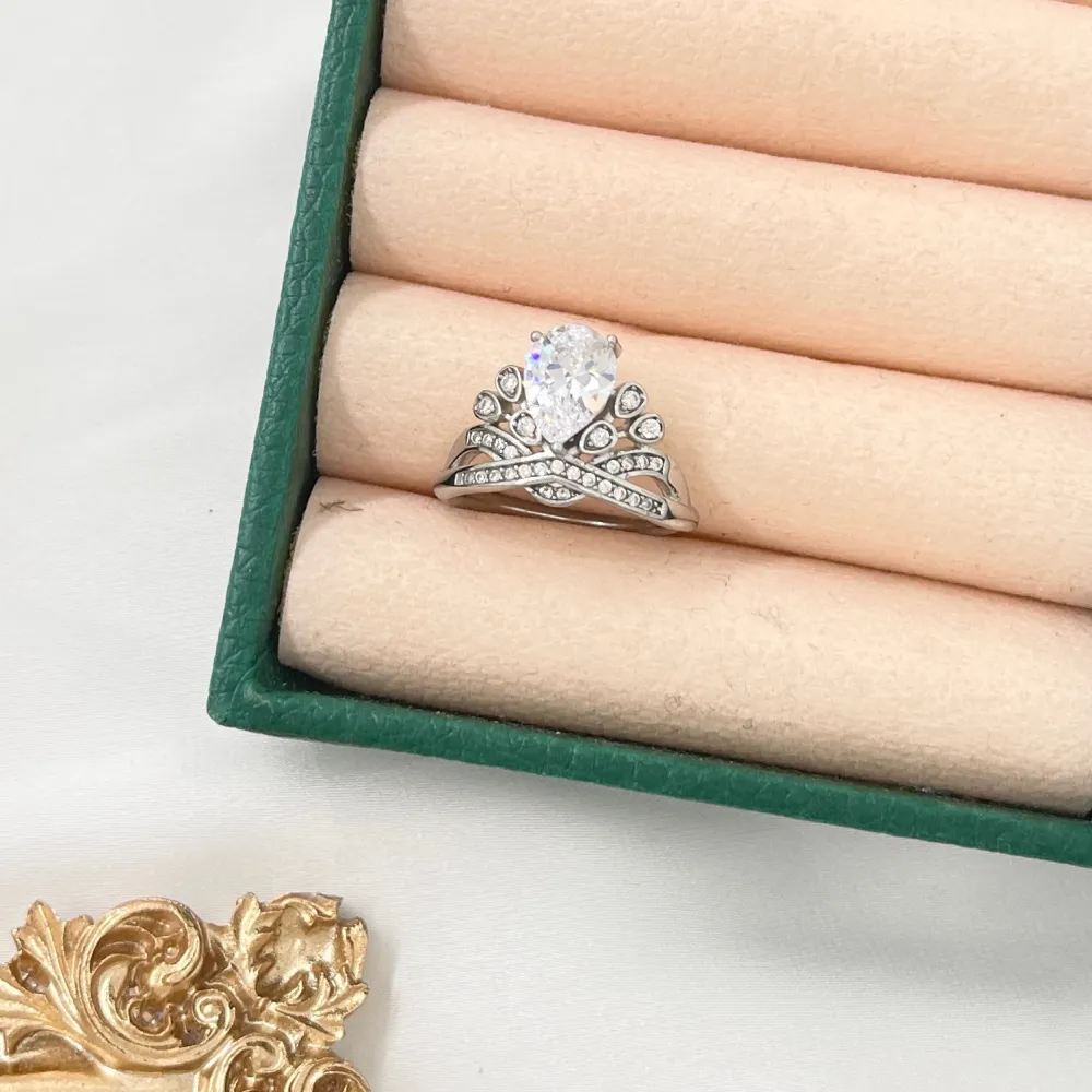 Corona  -Anello Regolabile in Acciaio - AAR-103-AA5177R