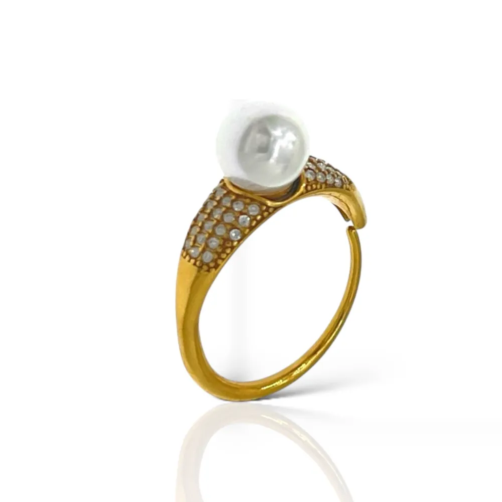 Perla -Anello Regolabile in Acciaio - AAR-103-AA5178R