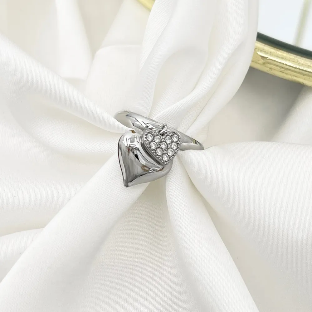 Cuore -Anello Regolabile in Acciaio - AAR-103-AA5366R