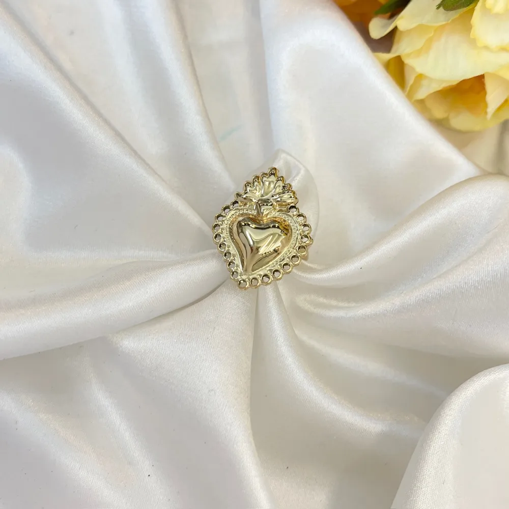 Sacro Cuore -Anello Regolabile in Acciaio - AAR-103-AA5740R