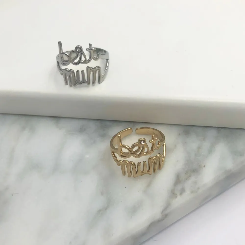 Scritte -36pz mix anelli regolabili in Acciaio - AAR104-A103