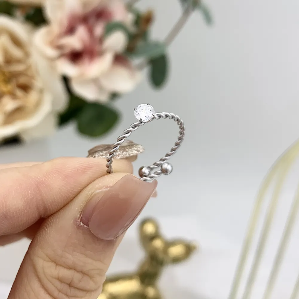 Mix con Punto Luce-60Pz Anelli Regolabili in Acciaio - AAR-105-178