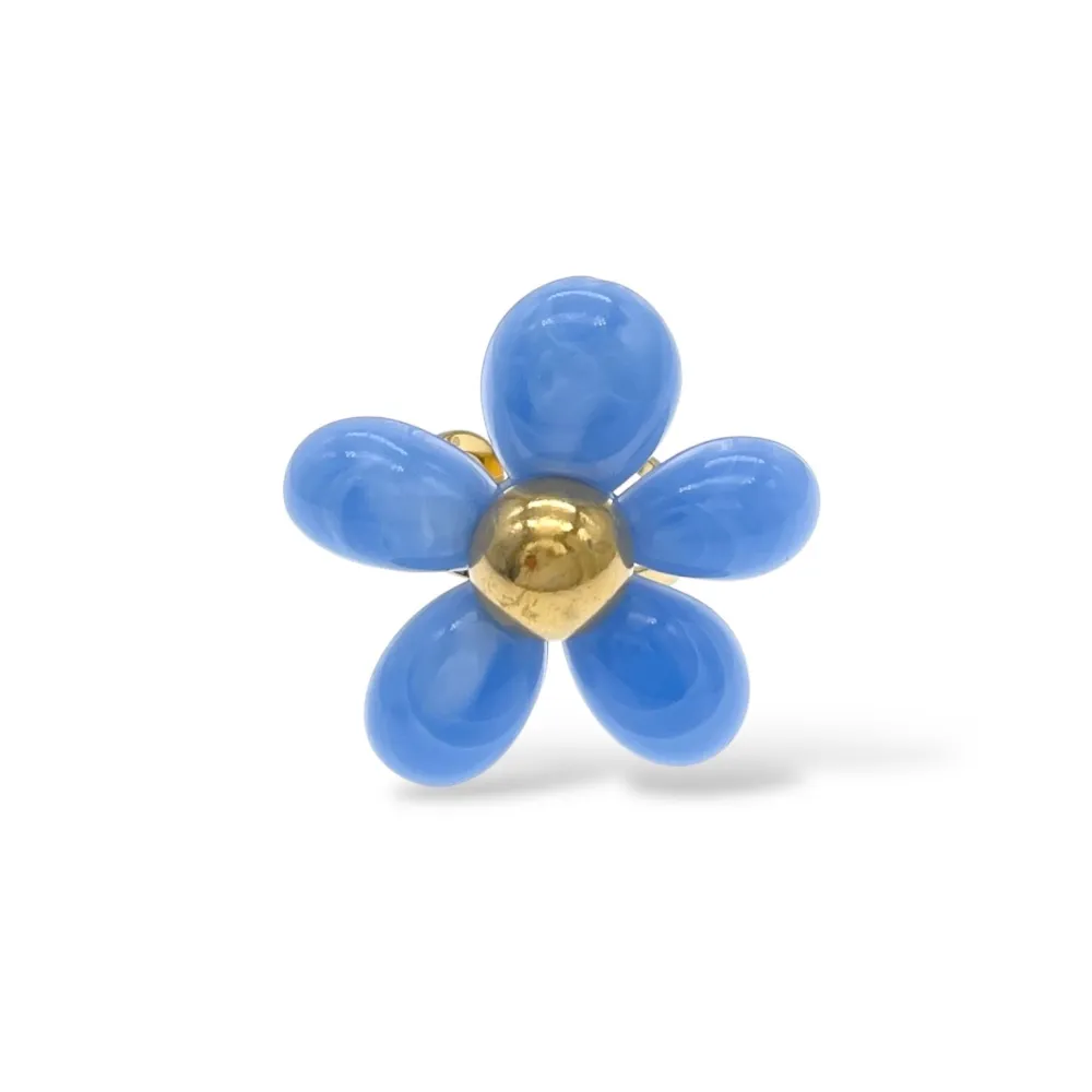 Fiore  -Anello Regolabile in Acciaio - AAR-732-394