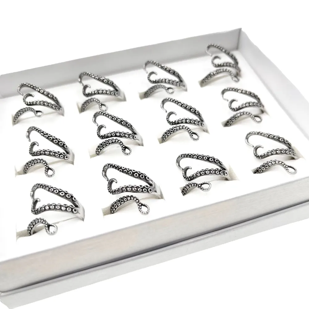 Polpo-12Pz Anelli in Acciaio con Misure - AAU-518-25