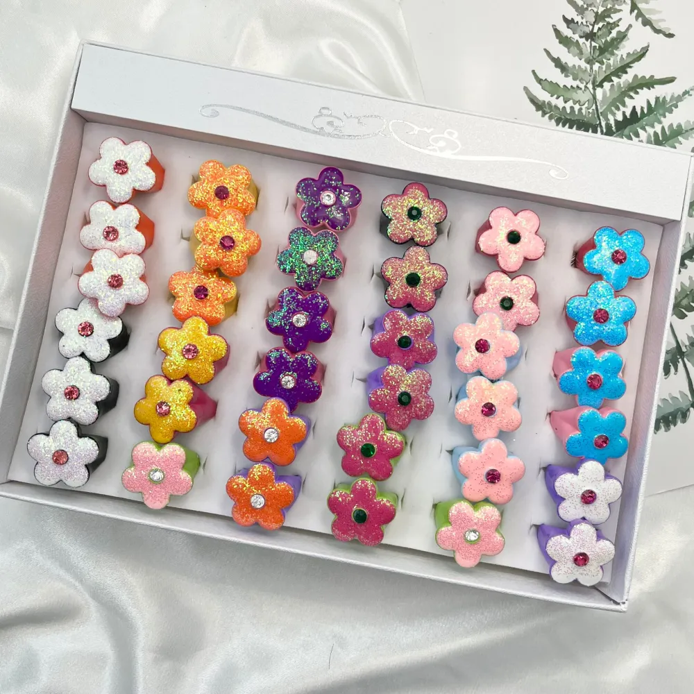 Fiore -36pz Anelli in Metallo Regolabili - AMR-109-Fiore