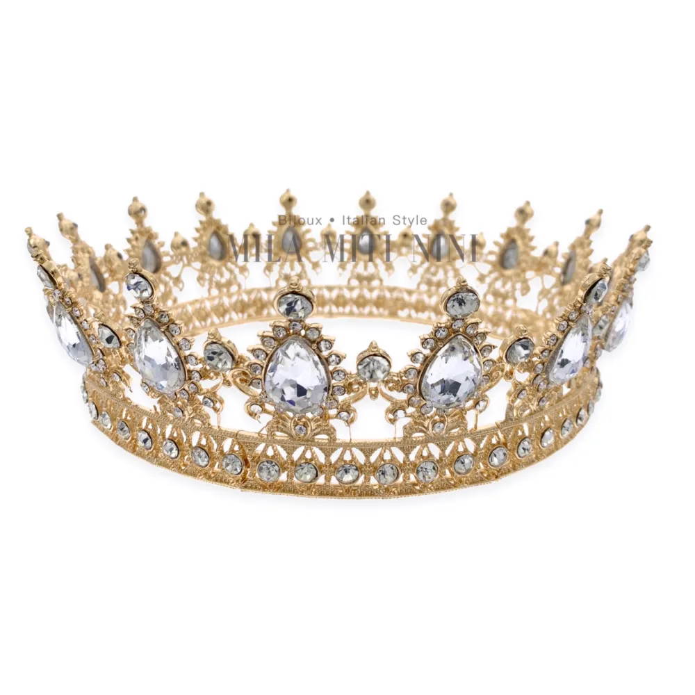 AXC0314-Corona Sposa- Acccessori per Capelli - AXC0314-Corona da Regina - Acccessori per Capelli