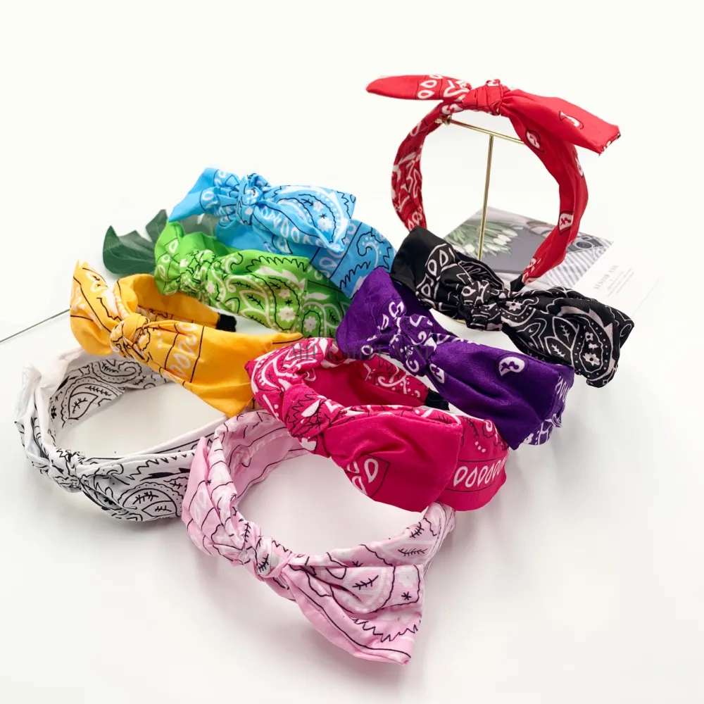 AXC472-06-Fiocco Bandana -12pz Cerchietti per Capelli - AXC472-06-Fiocco Bandana -12pz Cerchietti per Capelli
