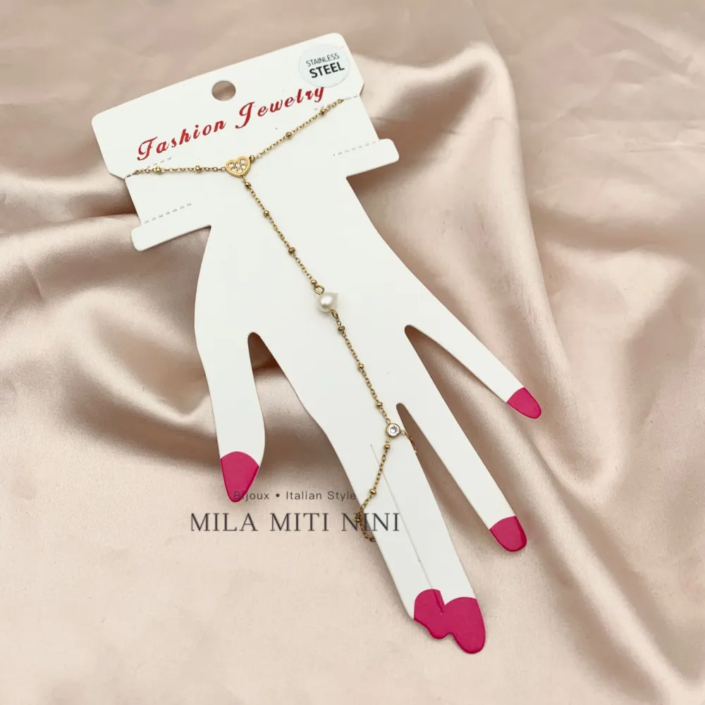 Cuore Perla-Bacciamano in Acciaio - BAC-103-AA128B