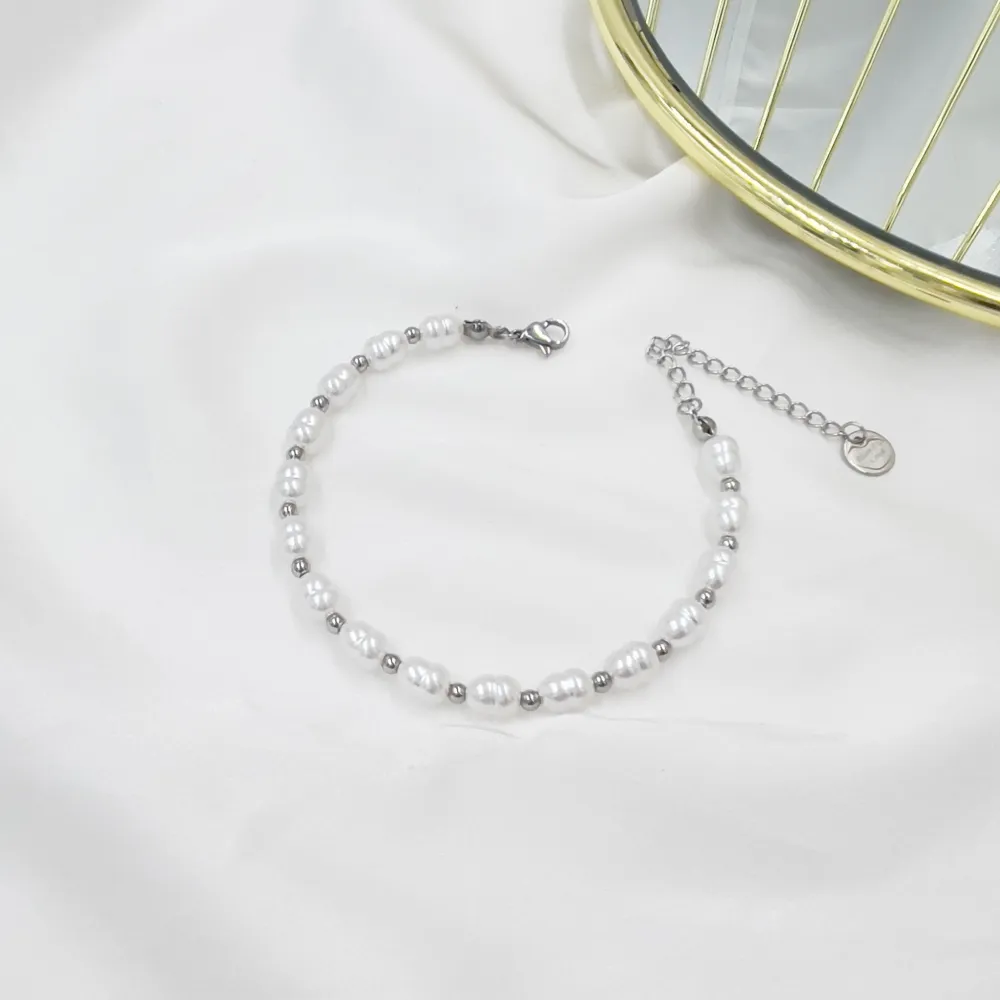 Perla Ovale-Bracciale in Acciaio - BAC-103-AA2006