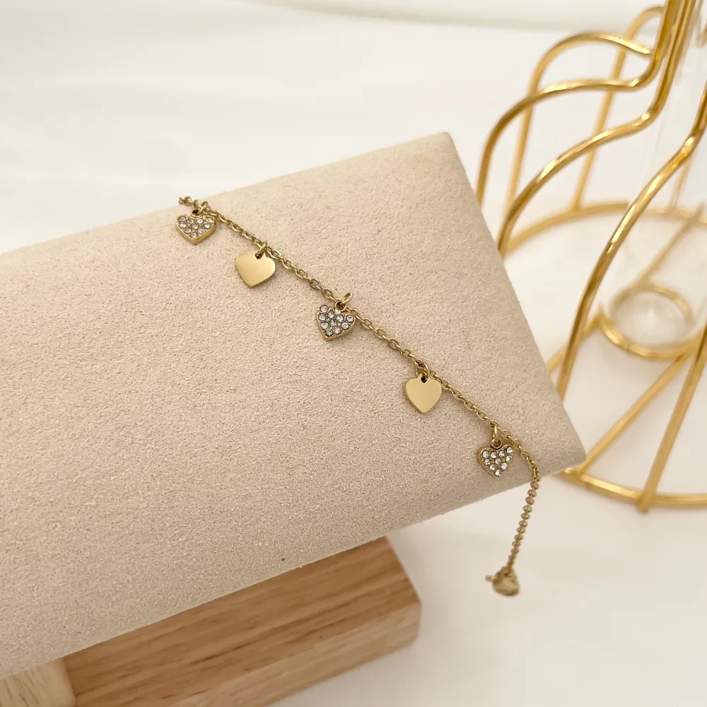 Cuore Cuorecini Pendenti-Bracciale in Acciaio - BAC-103-AA2340B