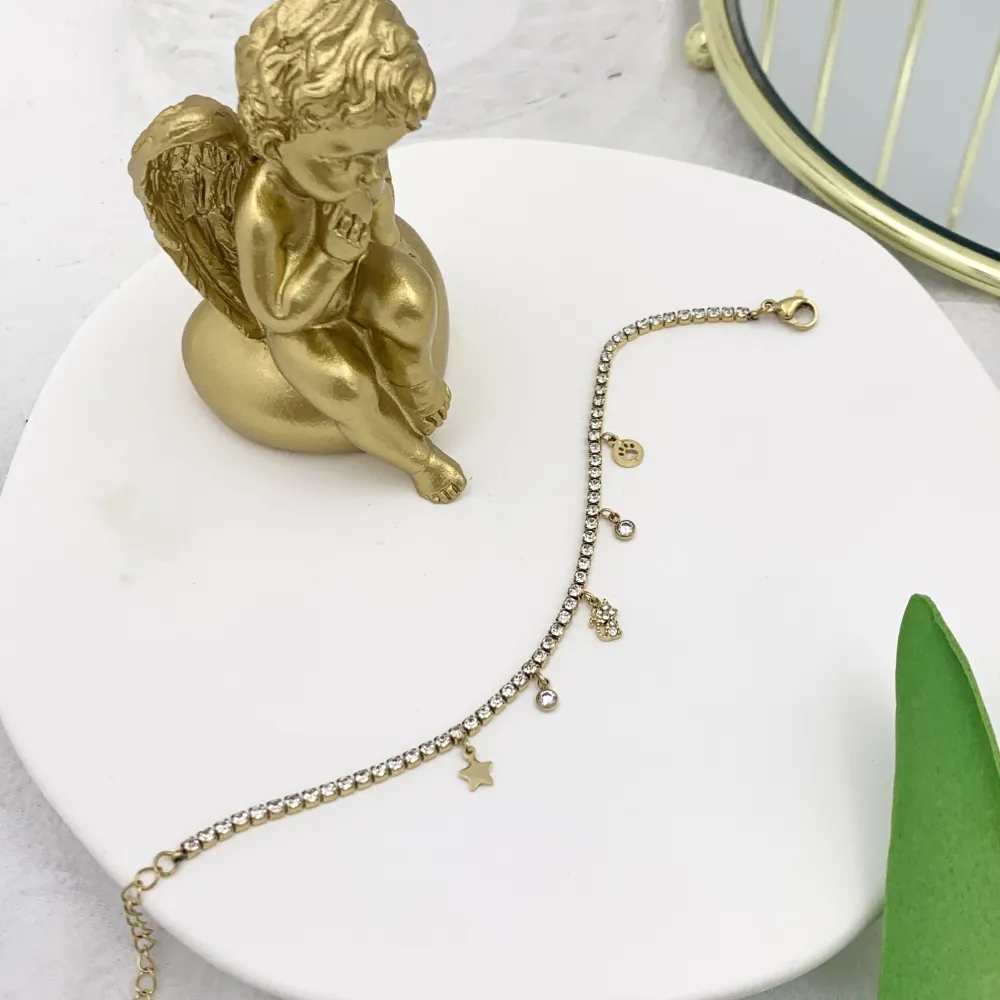 Tennis con Gatto-Bracciale in Acciaio - BAC-103-AA2537B Gatto