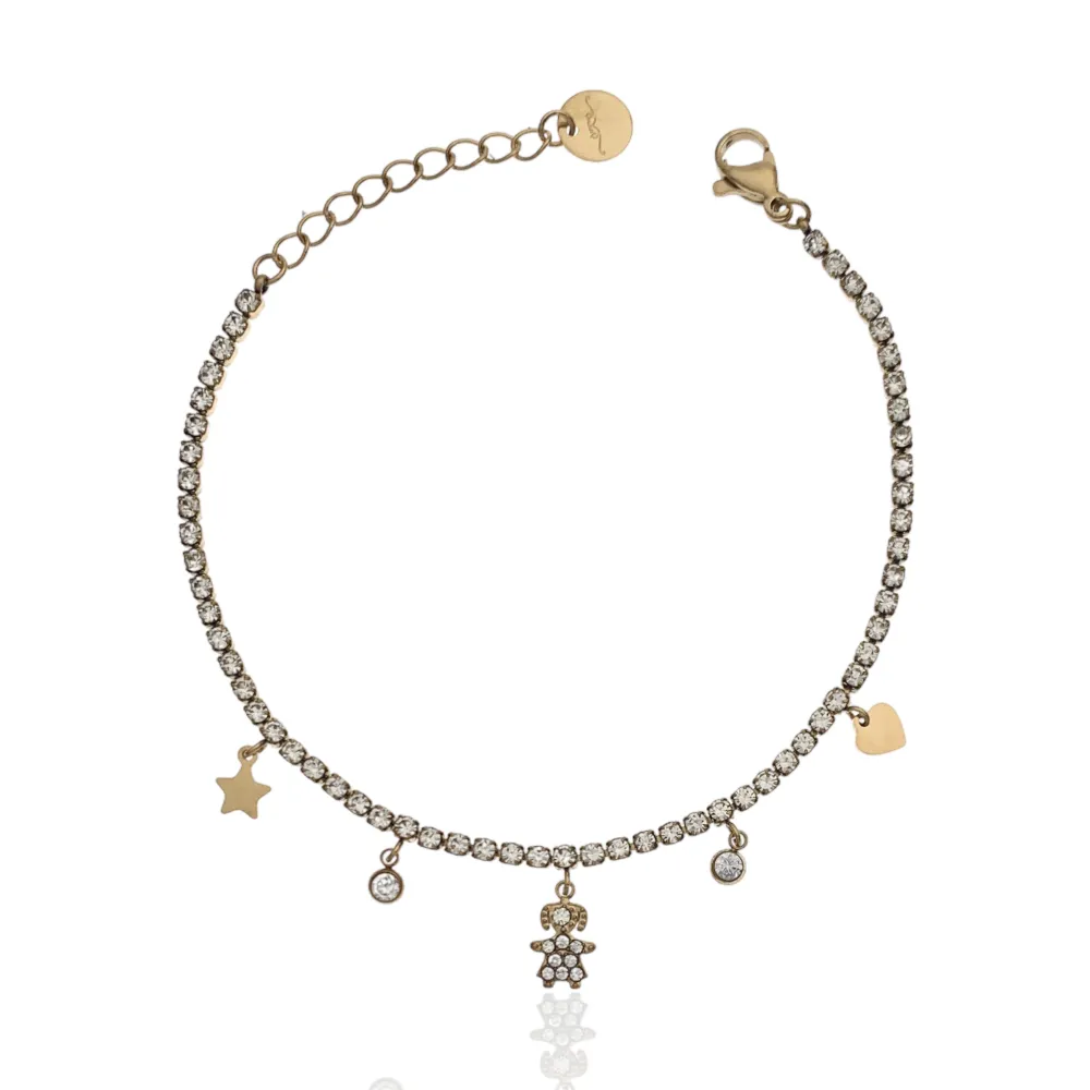 Tennis con Bimba-Bracciale in Acciaio - BAC-103-AA2539B Bimba