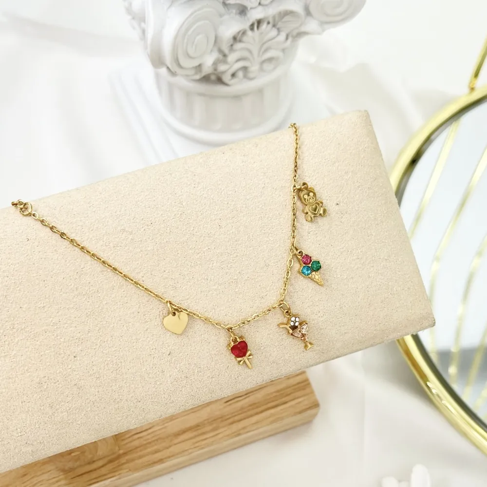 Orsetto Gelato -Bracciale in Acciaio con Chiusura - BAC-103-AA2754B