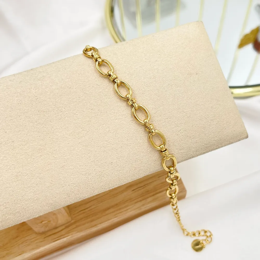 Catena-Bracciale in Acciaio con Chiusura - BAC-103-AA3417B